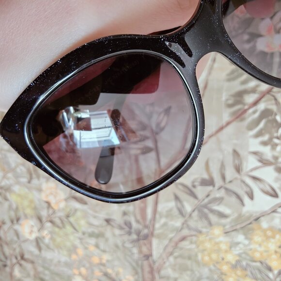 Coach Sunglasses HC8264 L1083 Blue Glitter Signature Logo Sunglasses 56-17-140mm